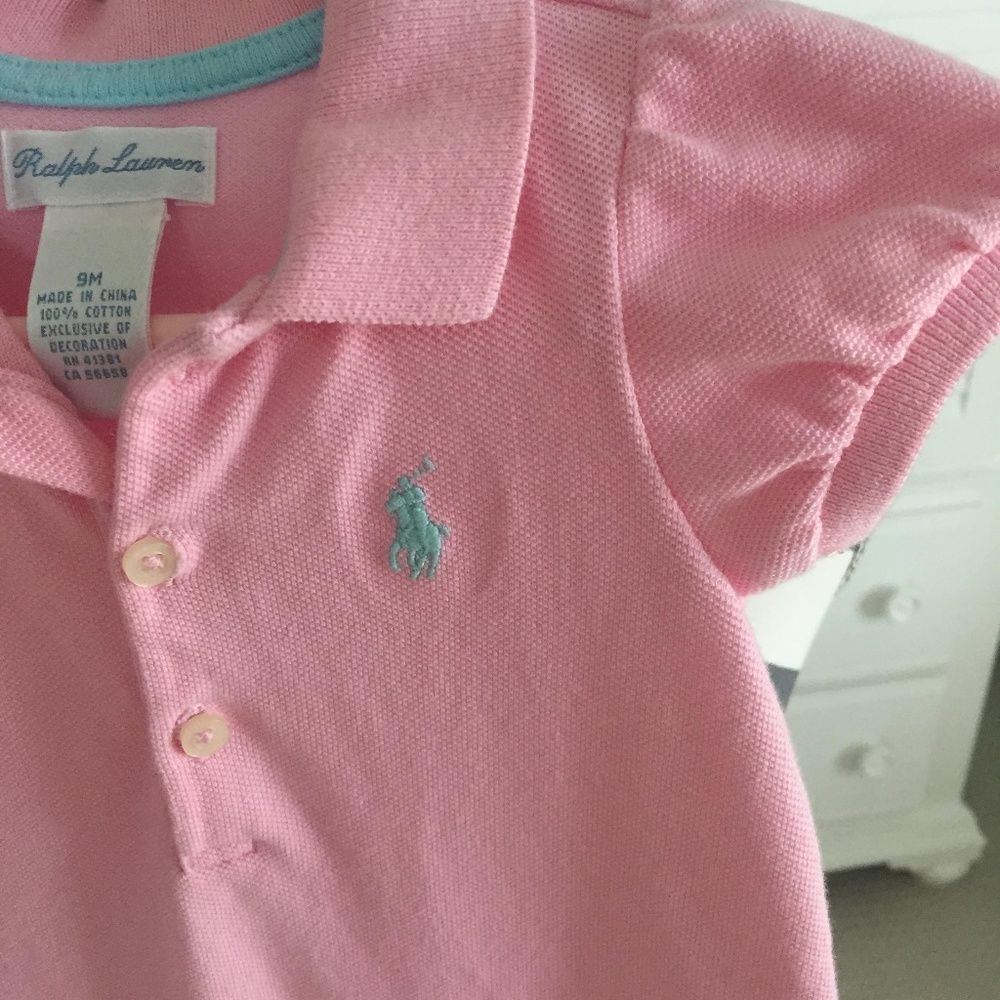Ralph Lauren Pink Ruffle Short Sleeve Dress, Size 9M